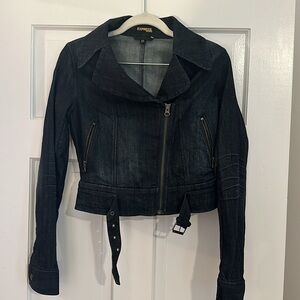Express Jeans Denim Moto Jacket XS